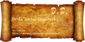 Drégely Dominik névjegykártya